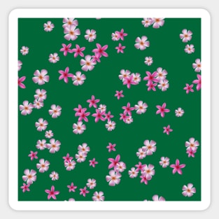 Gentle pattern with pink tropical flowers Sticker